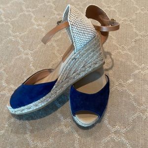 Navy Kanna Wedges